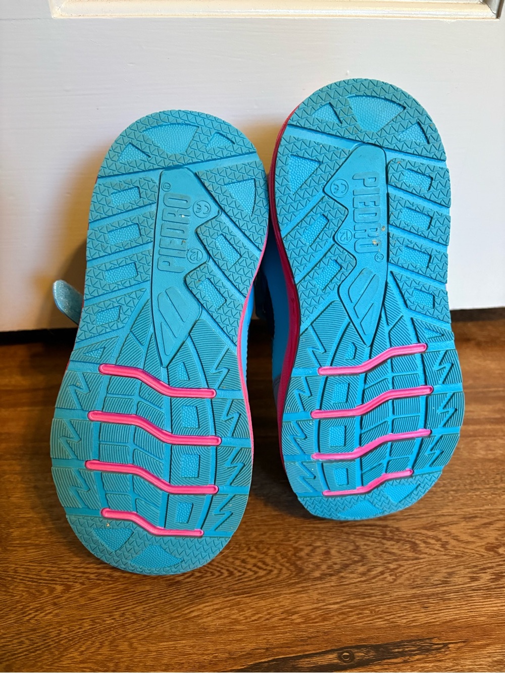 Piedro Orthopedic Sneakers Little Kids Size 12 in Gray, Blue & Pink - Picture 6 of 8